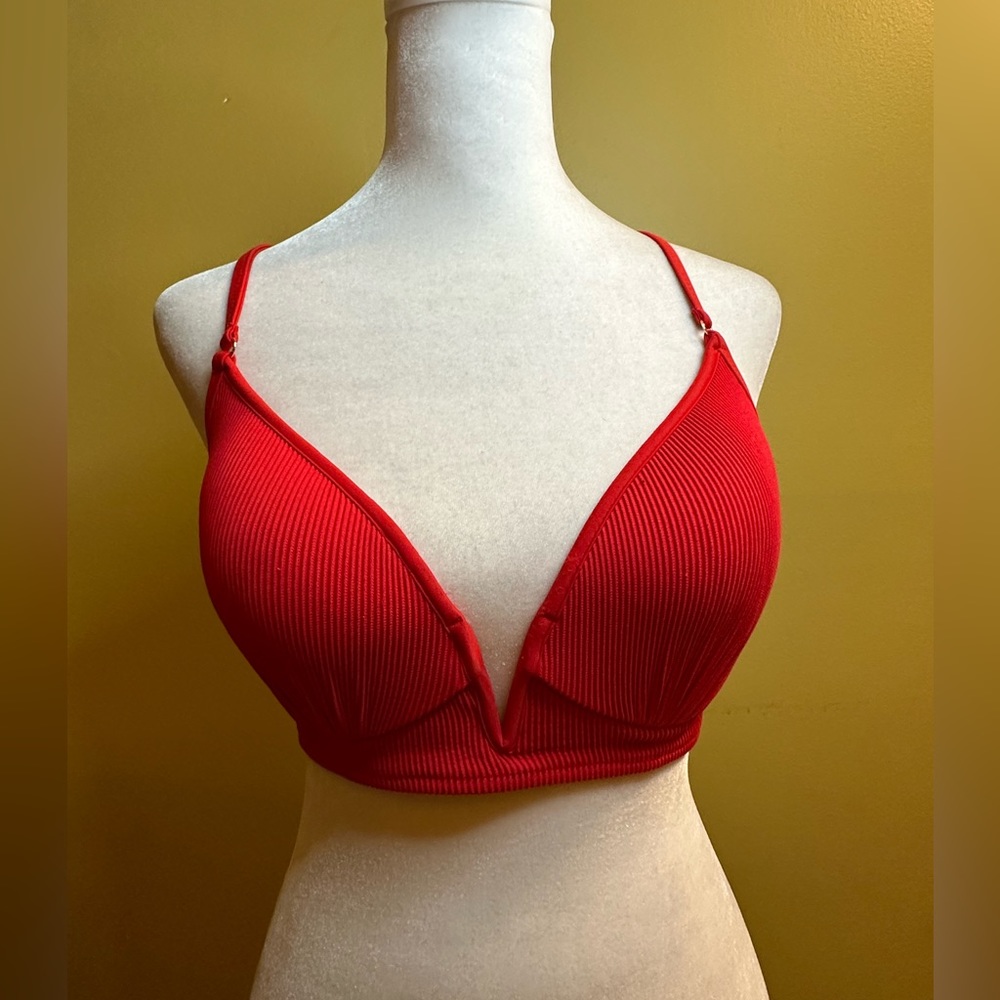 Shade & Shore Red Underwire Bikini Bra - 34C